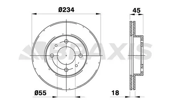 BRAXIS AE0424 Ön Fren Diski resmi
