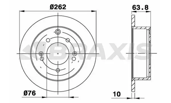 BRAXIS AE0596 Arka Fren Diski resmi