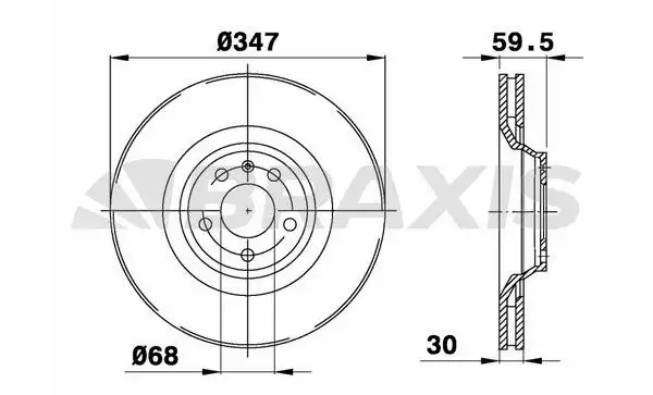 BRAXIS AD1086 Ön Fren Diski 4F0615301G resmi