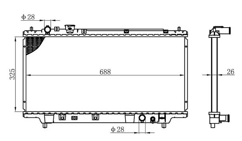 ORIS BMZ003016 Radyatör B6BF15200 resmi