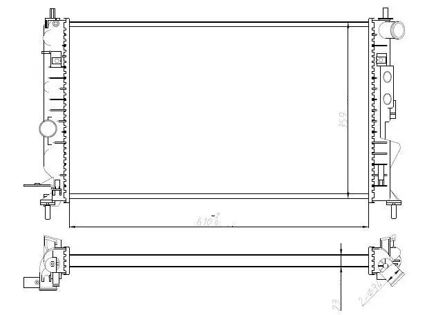 MGA 80175 Radyatör 1300160 resmi