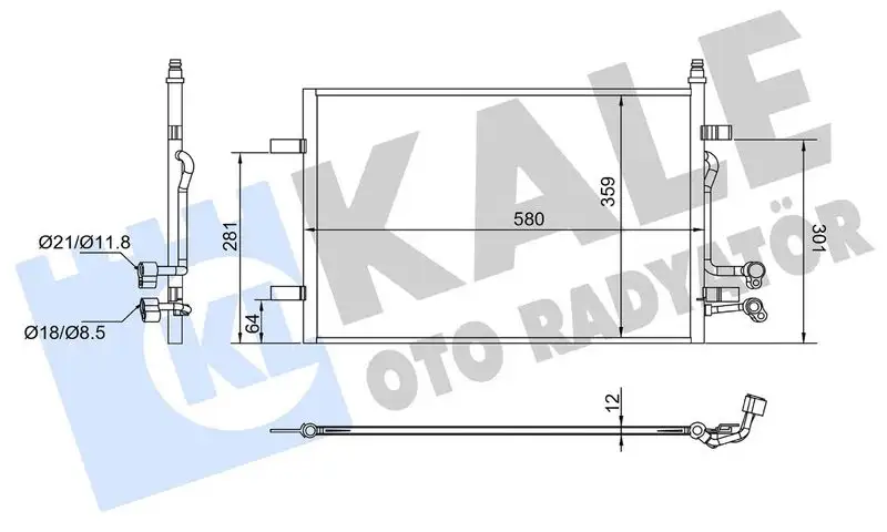 KALE 382675 Klima Radyatörü resmi