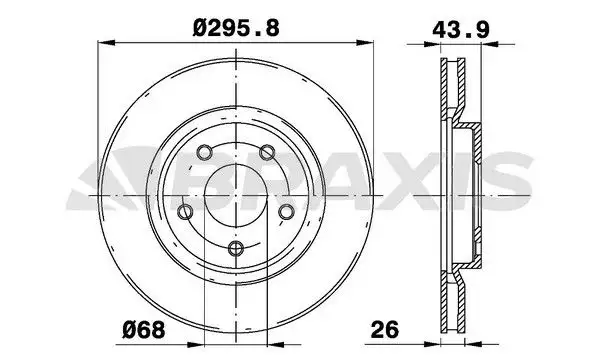 BRAXIS AE0114 Ön Fren Diski 40206JG00A resmi