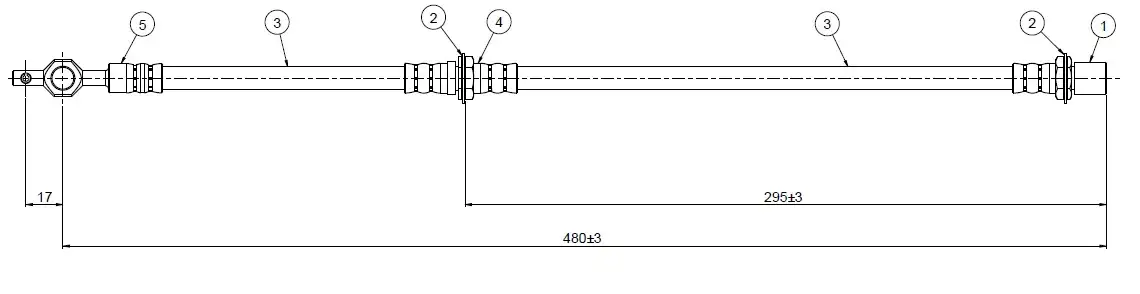 CAVO C800207A Ön Fren Hortumu 9094702454 resmi