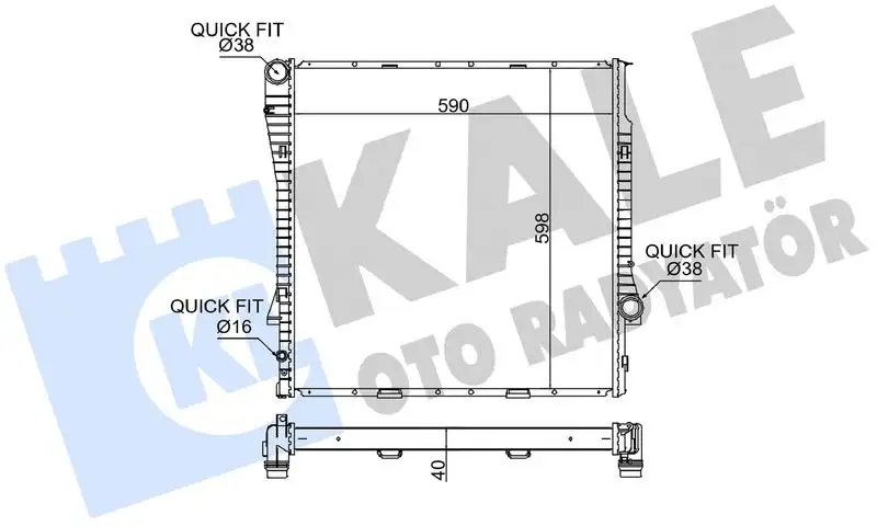 KALE 354200 Radyatör 17101439101 resmi