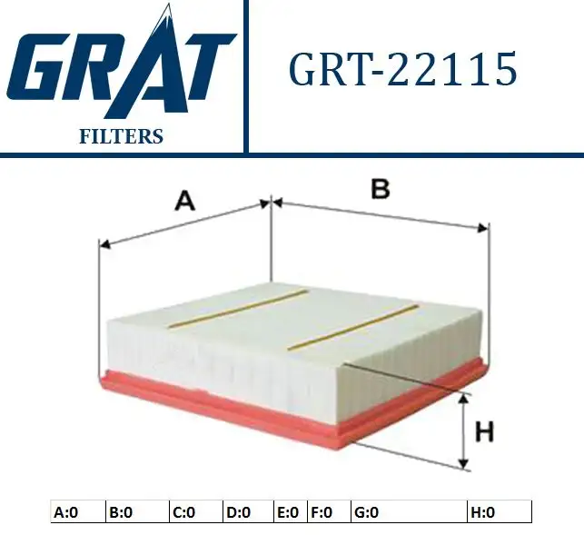 GRAT 22115 Hava Filtresi 6510940204 resmi