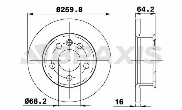 BRAXIS AE0317 Ön Fren Diski 701615301C resmi