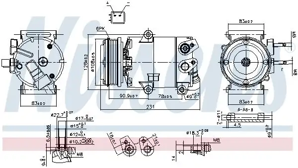 NISSENS 890588 Klima Kompresörü resmi