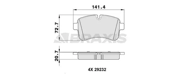 BRAXIS AA0328 Arka Fren Balatası 42555917 resmi