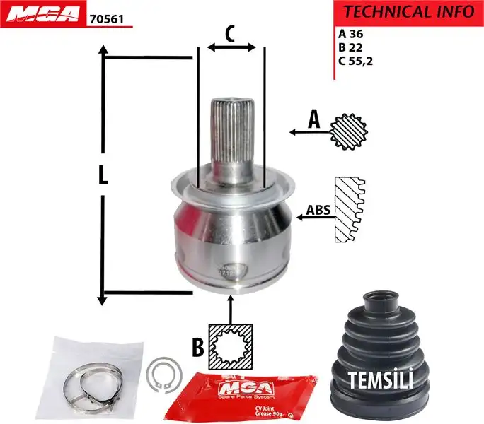 MGA 70561 Aks Kafası (Dış) resmi