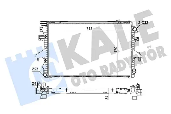 KALE 363090 Radyatör 7H0121253J resmi