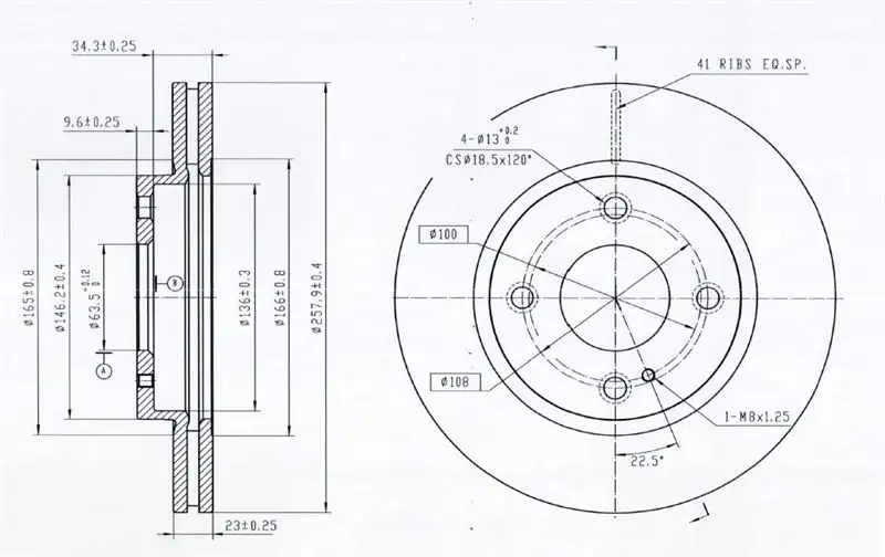 MGA 50474 Ön Fren Diski 8V511125AD resmi