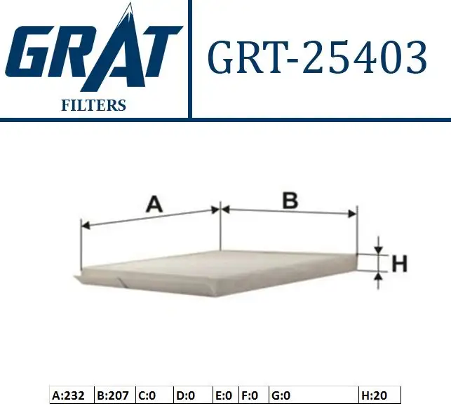 GRAT 25403 Polen Filtresi 96539649 resmi
