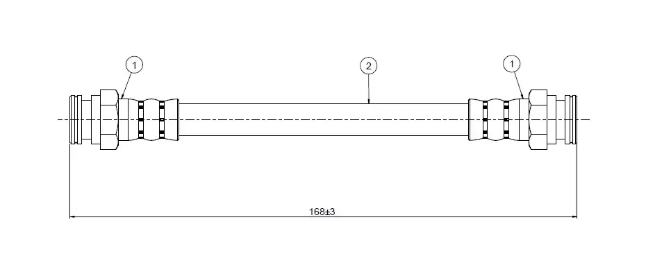 CAVO C800460A Arka Fren Hortumu 446611775A resmi