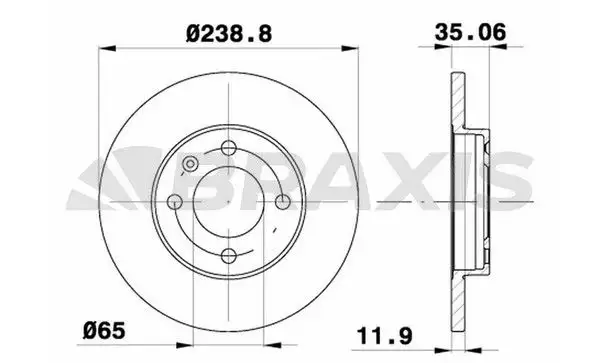 BRAXIS AE0052 Ön Fren Diski 321615301 resmi