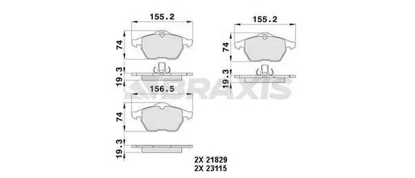 BRAXIS AA0064 Ön Fren Balatası resmi