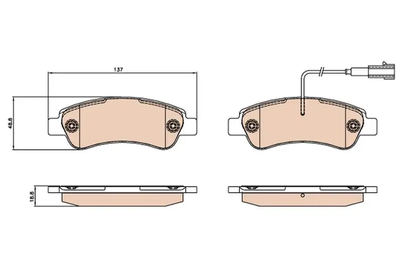 TRW GDB2068 Arka Fren Balatası resmi