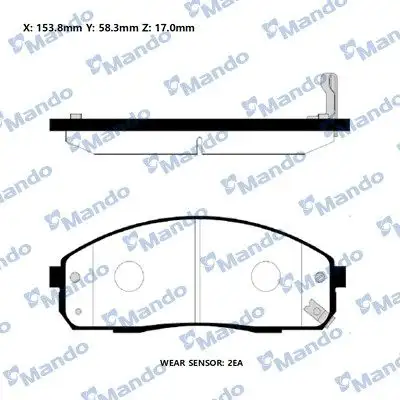 MANDO RMPH30 Ön Fren Balatası resmi