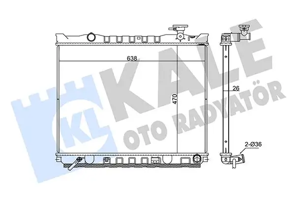 KALE 348380 Radyatör 253103E720 resmi