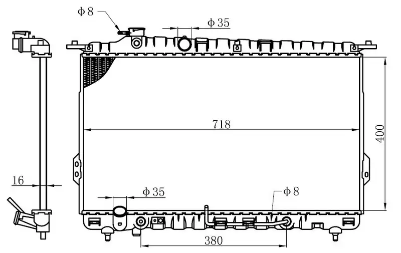 ORIS BHY008016 Radyatör 2531038050 resmi