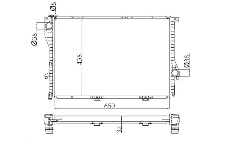 MGA 80694 Radyatör 17111436060 resmi