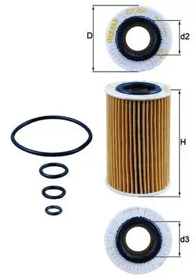 MAHLE OX260D Yağ Filtresi A1131840225 resmi