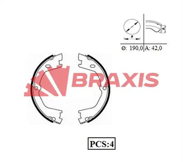 BRAXIS AC0088 El Fren Balatası 42535858 resmi