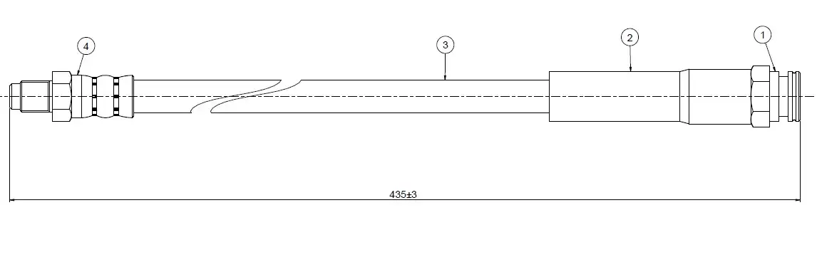 CAVO C800631A Ön Fren Hortumu 7563850 resmi