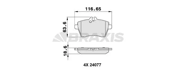 BRAXIS AA0039 Ön Fren Balatası resmi