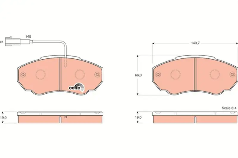 TRW GDB1517 Ön Fren Balatası resmi