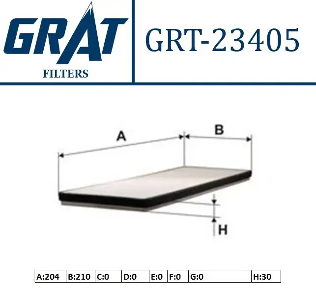 GRAT 23405 Polen Filtresi 80292TF0G01 resmi