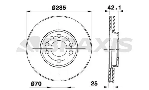 BRAXIS AE0066 Ön Fren Diski resmi