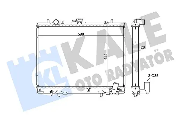 KALE 362300 Radyatör MR281023 resmi