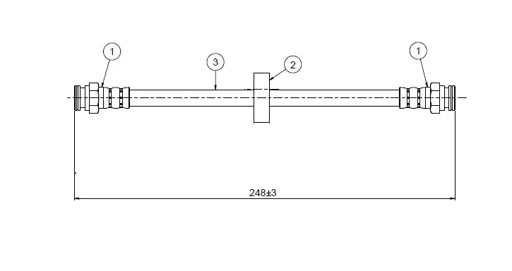 CAVO C800591A Arka Fren Hortumu 7667806 resmi