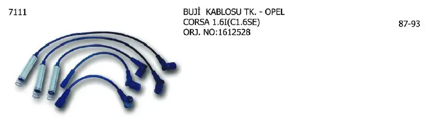 ÜNÜVAR 7111 Buji Kablosu resmi