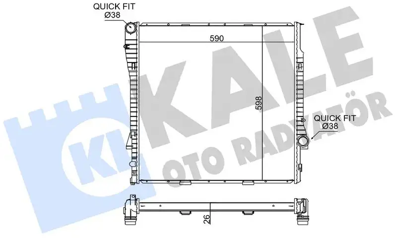 KALE 354300 Radyatör 17111439104 resmi