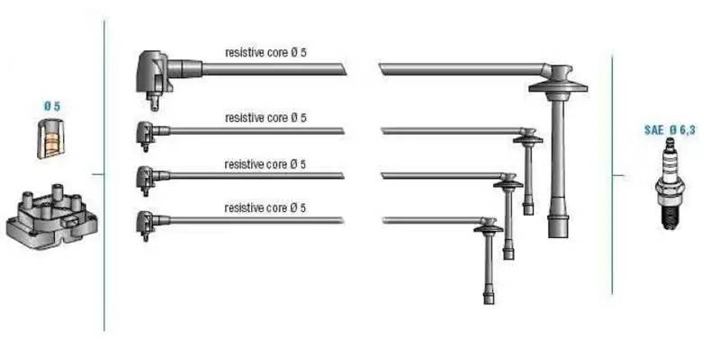 DODUCO 7892 Buji Kablosu 9091922327 resmi