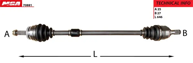 MGA 70881 Ön Aks (Sol) 495001R300 resmi