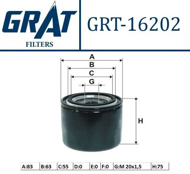 GRAT 16202 Yağ Filtresi 2630035500 resmi