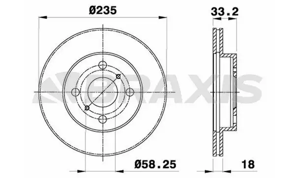 BRAXIS AE0706 Ön Fren Diski 4351252050 resmi
