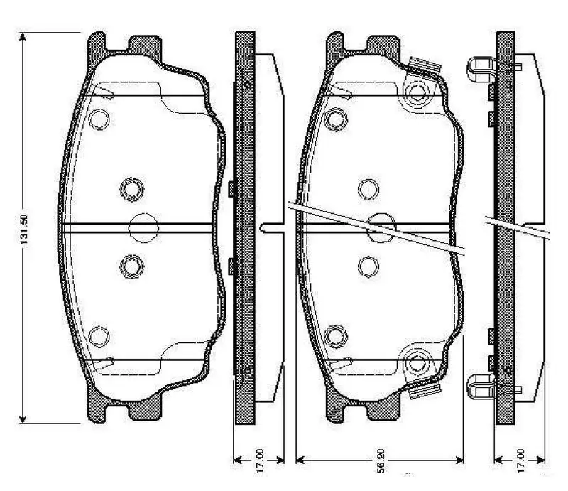 BOSCH 0986TB2822 Ön Fren Balatası resmi