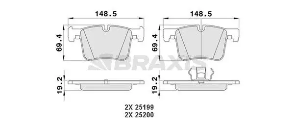 BRAXIS AA0171 Ön Fren Balatası resmi