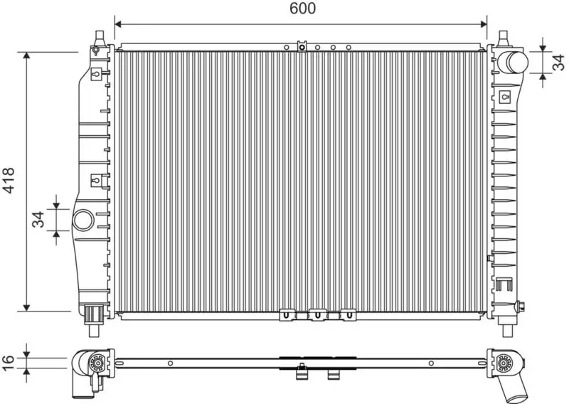 VALEO 735158 Radyatör 96536669 resmi