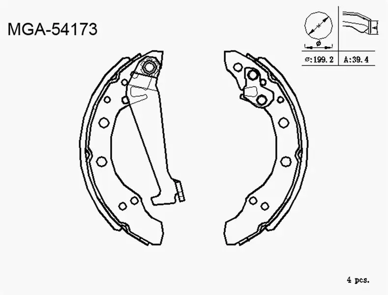 MGA 54173 El Fren Balatası 1H0698520X resmi