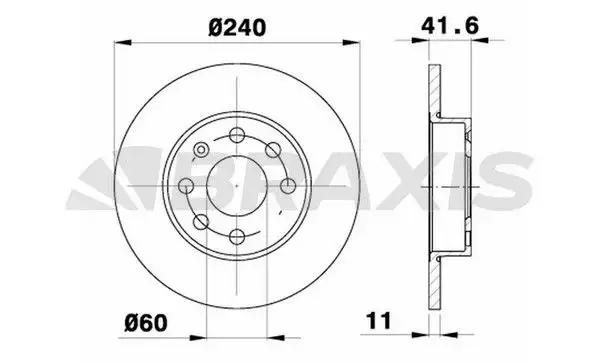 BRAXIS AE0048 Ön Fren Diski 9195981 resmi