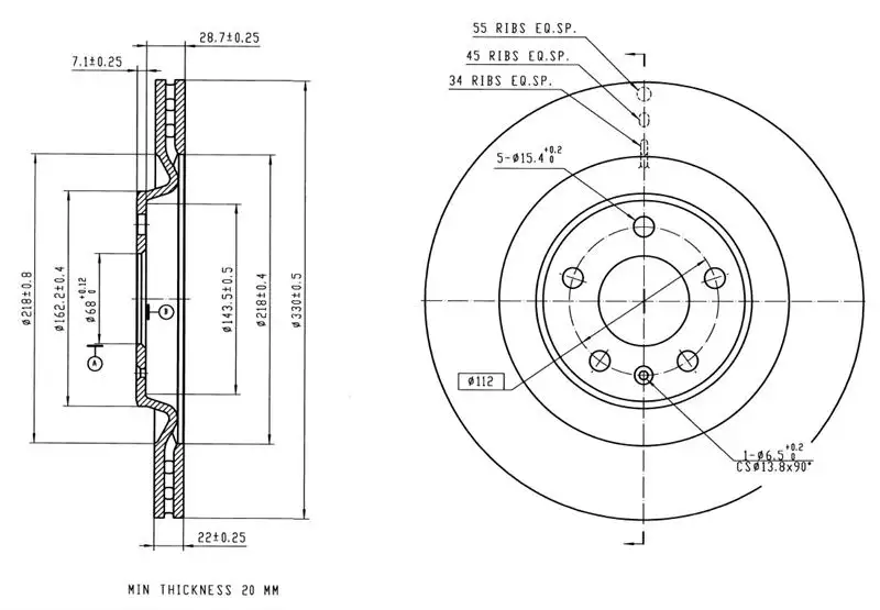 MGA 50667 Arka Fren Diski 8W0615601K resmi