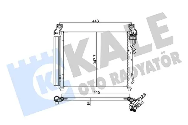 KALE 380100 Klima Radyatörü 9760607550 resmi