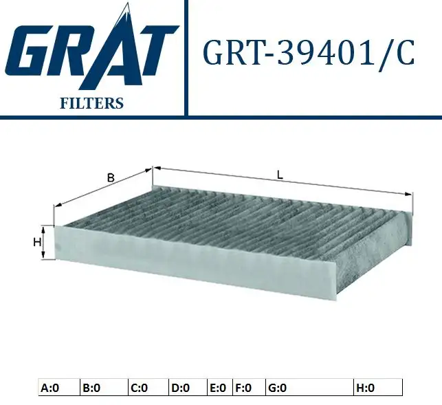 GRAT 39401C Polen Filtresi (Karbonlu) JKR500020 resmi