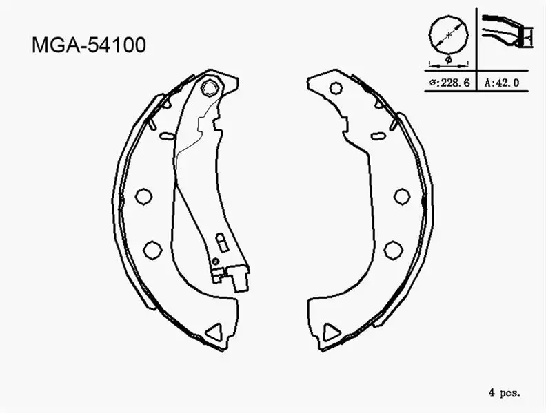 MGA 54100 Arka Fren Balatası 77362453 resmi