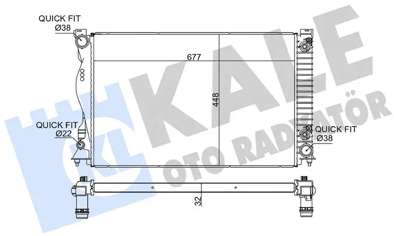 KALE 353200 Radyatör 4F0121251AF resmi